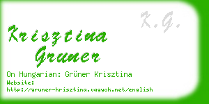 krisztina gruner business card